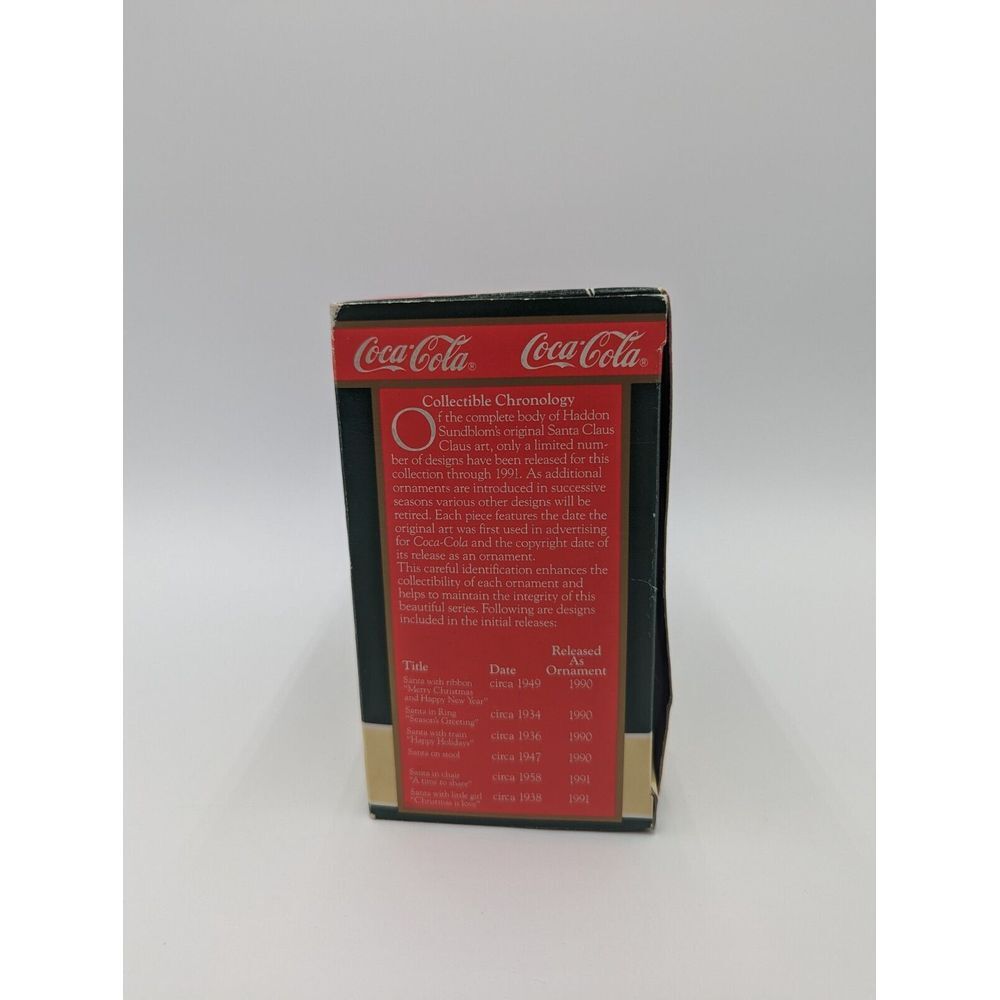 2 Coca Cola Ornament Santa Claus‎  1990 - Picture 13 of 16